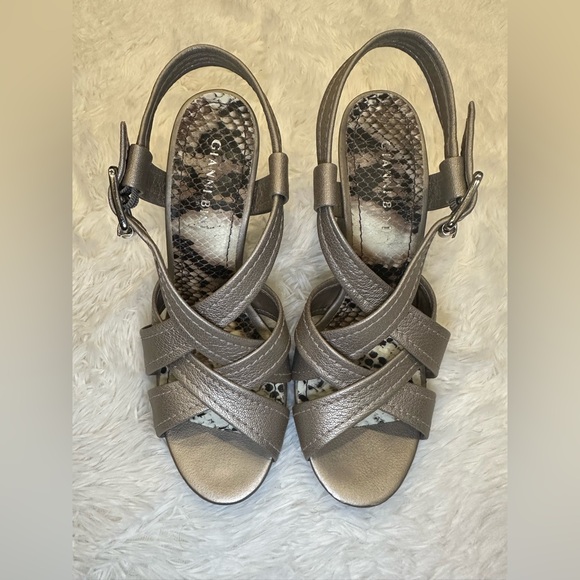 GIANNI BINI Metallic Strappy Heels - Picture 4 of 10